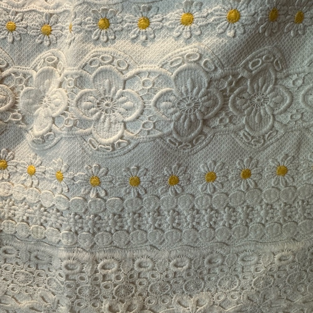 Lilly Pulitzer White Label Bowen Strapless White and Yellow Crochet Sundress - Picture 5 of 11
